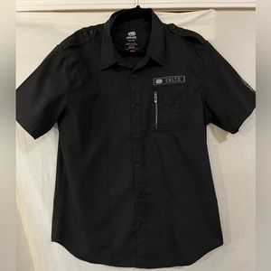 Ecko Black Military Men Shirt Sz Large